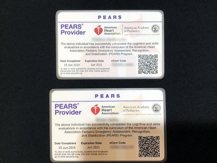 PEARSのeCard Eカードの印刷例